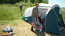 Fakehub – Wifes best friend has sneaky anal sex with her future husband quietly cheating in a tent
